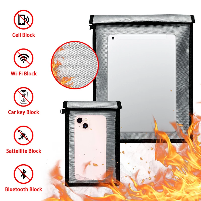 Car Key Signal Blocker - Fireproof Waterproof Faraday Bag Signal Blocker