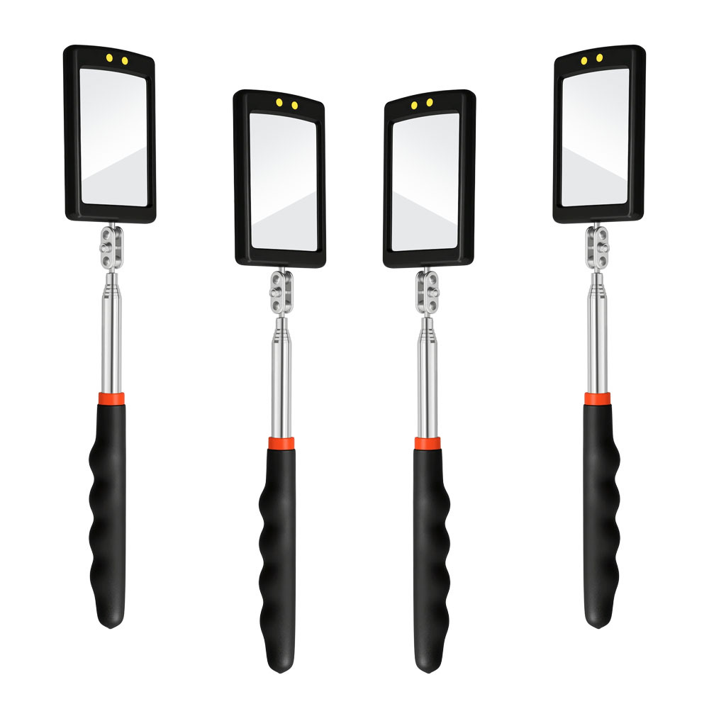 Car Accessories Workshop - Telescopic Inspection Mirror LED Light Extendable
