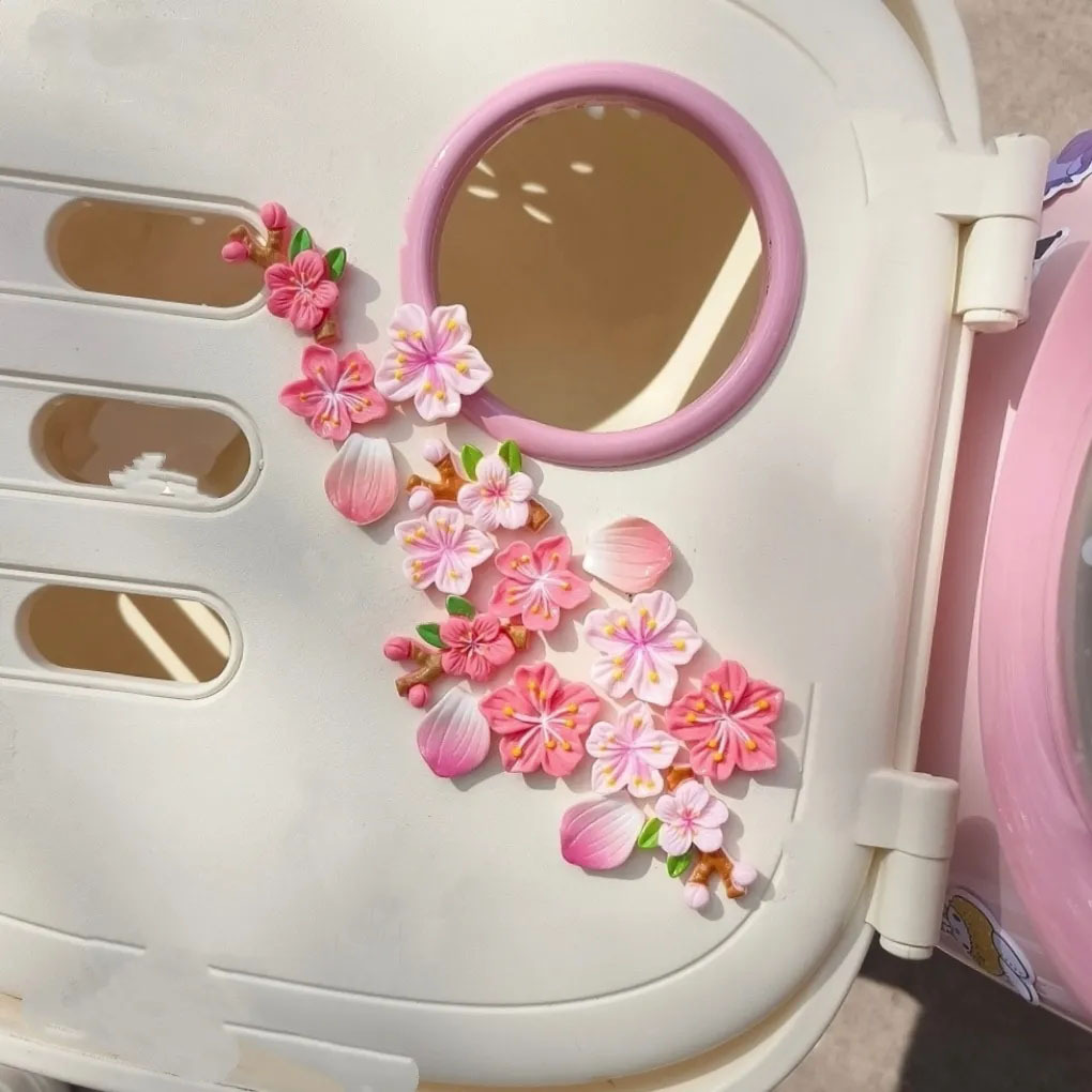 Peach Blossom Car Decal DIY 3D - Car Accessories Sticker ulasan dan harga
