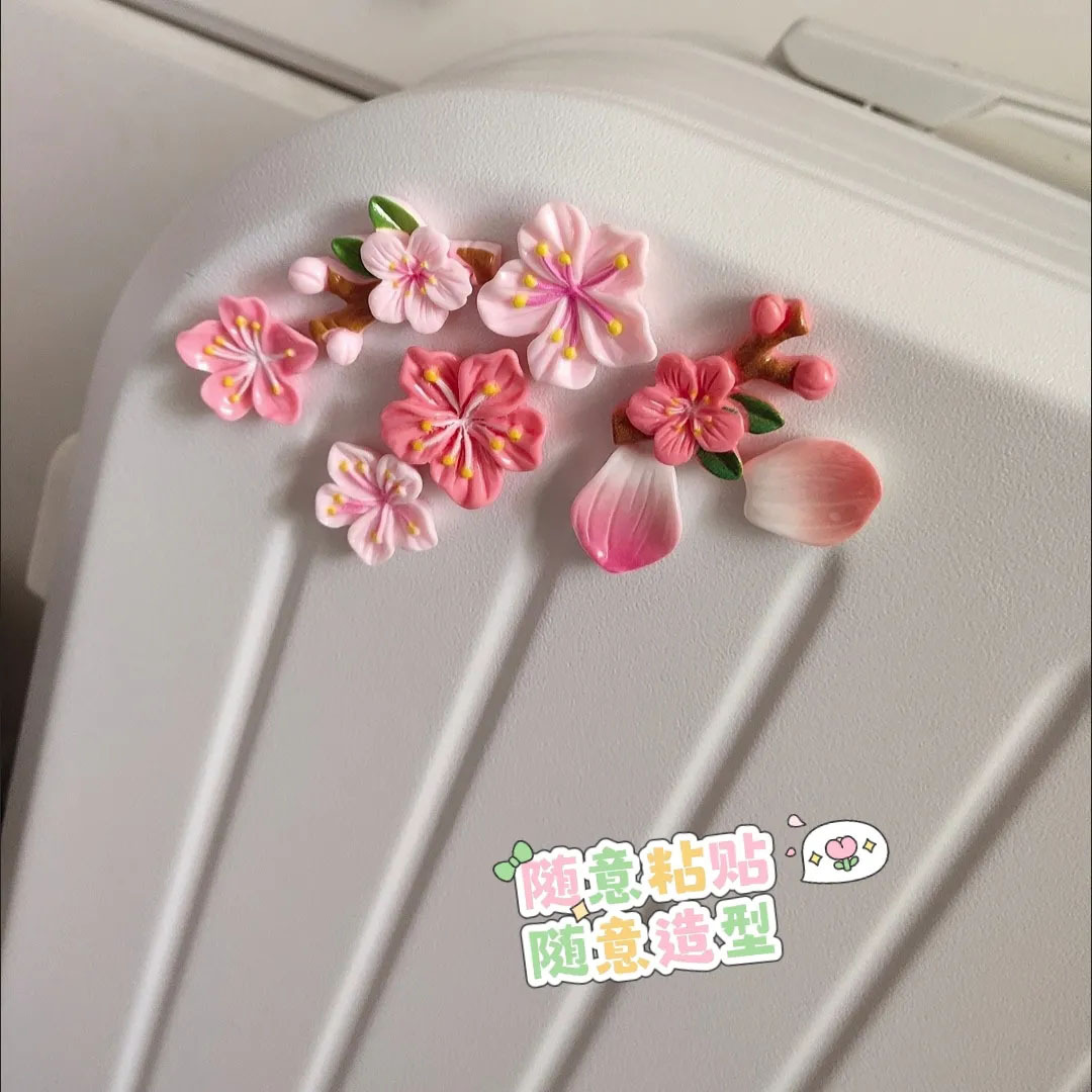 Peach Blossom Car Decal DIY 3D - Car Accessories Sticker ulasan dan harga