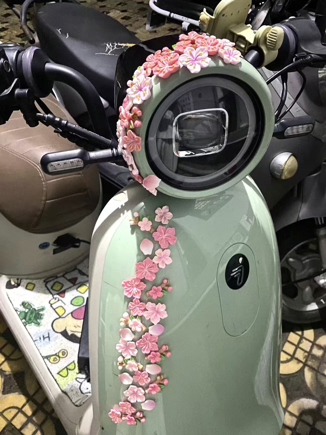 Peach Blossom Car Decal DIY 3D - Car Accessories Sticker ulasan dan harga