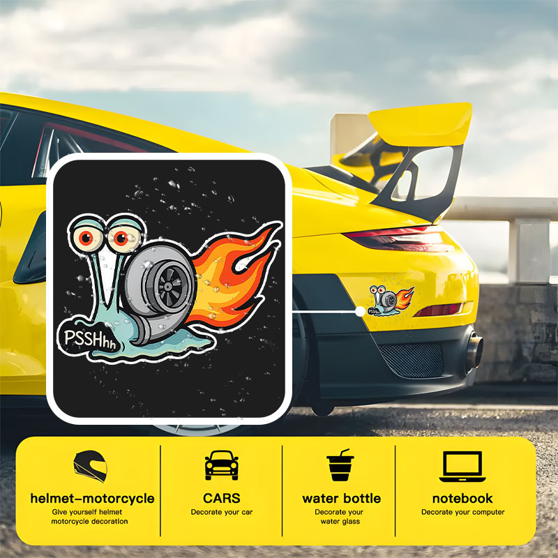 5pcs Fun Turbo Car Decal – Wat - Car Accessories Sticker ulasan dan harga