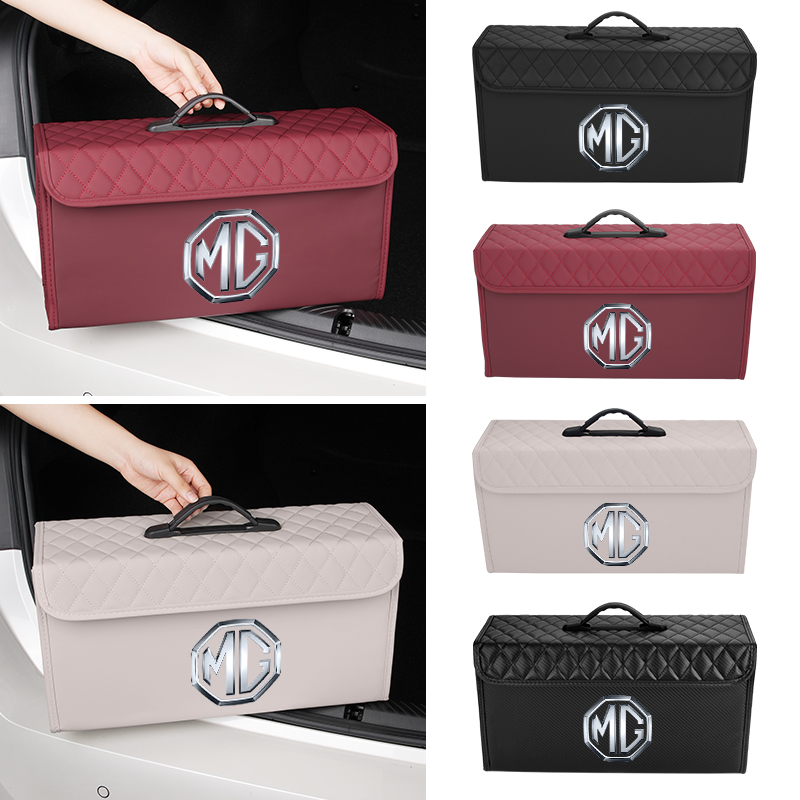 Car Trunk Storage Box Leather  - Car Seat Organizer ulasan dan harga