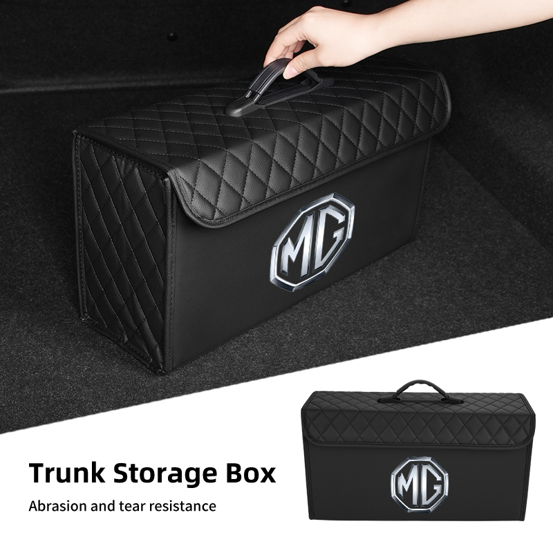 Car Trunk Storage Box Leather  - Car Seat Organizer ulasan dan harga