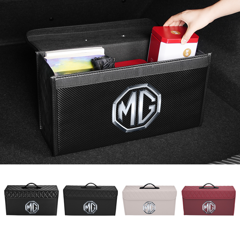 Car Trunk Storage Box Leather  - Car Seat Organizer ulasan dan harga
