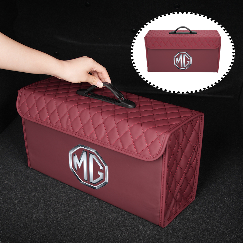 Car Trunk Storage Box Leather  - Car Seat Organizer ulasan dan harga