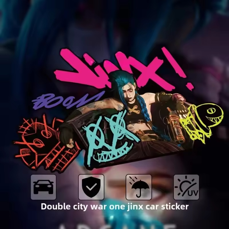 Arcane Jinx Graffiti Reflectiv - Car Accessories Sticker ulasan dan harga