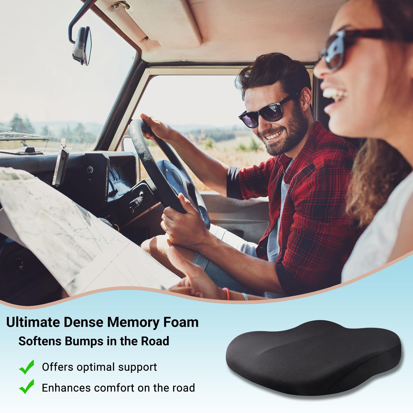 1pc Memory Foam Slow Rebound S - Car Seat Cushion Memory Foam ulasan dan harga
