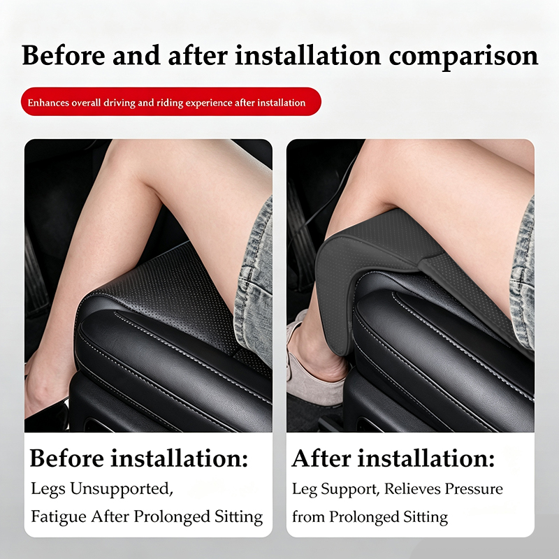 Nappa Leather Leg Support Exte - Car Seat Cushion Memory Foam ulasan dan harga