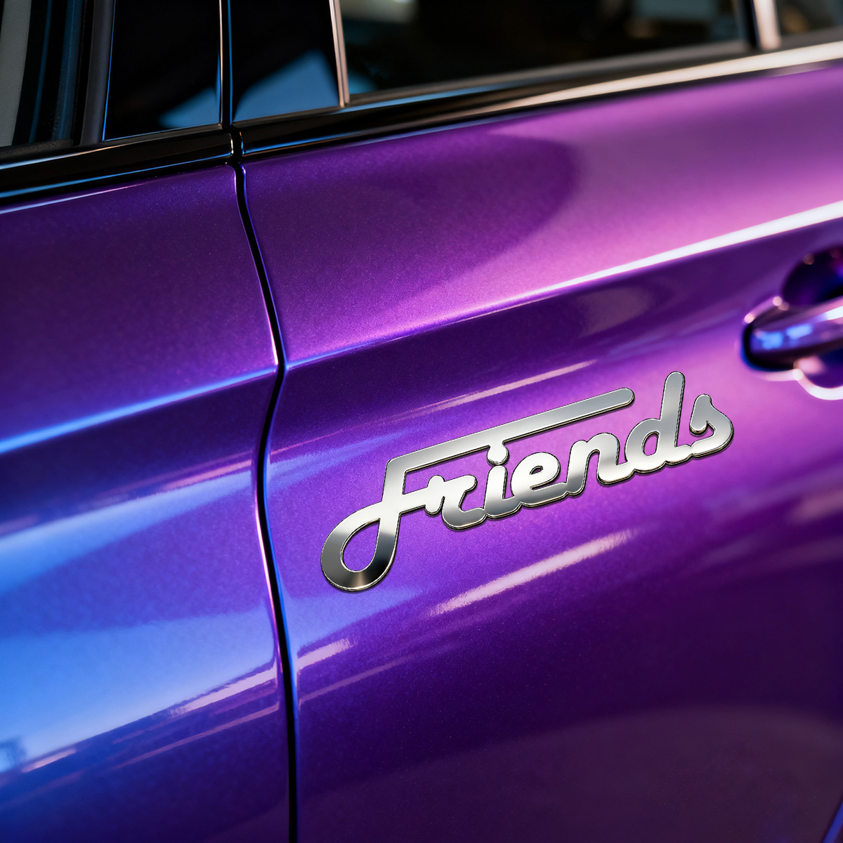 Creative Font Metal Sticker Cu - Car Accessories Sticker ulasan dan harga