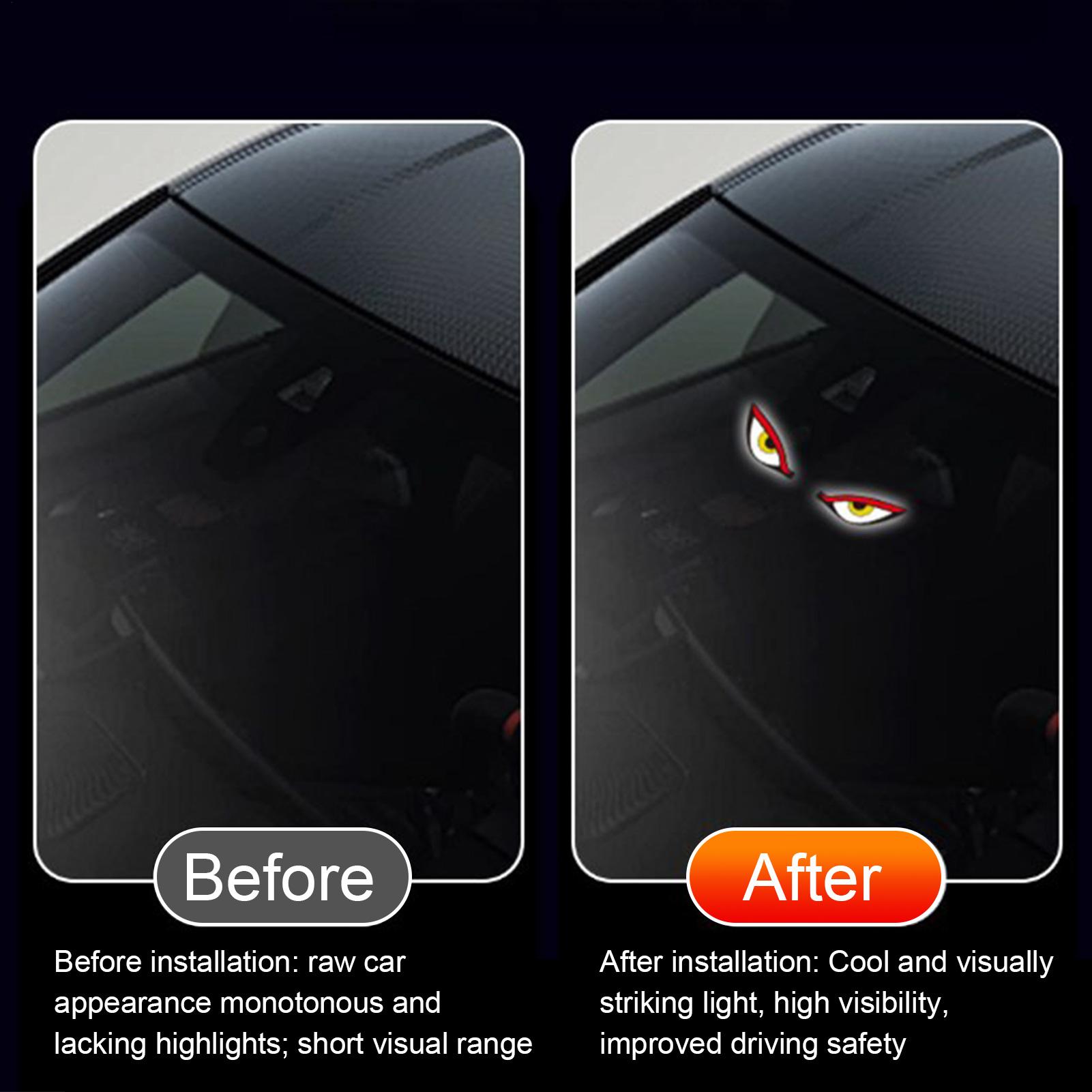 Solar LED Eye Shape Light Wate - Car Accessories Unique ulasan dan harga