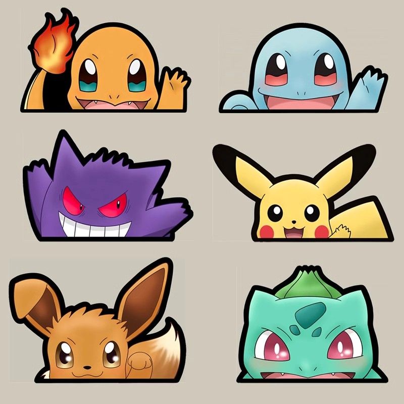 Pokémon car window sticker, Po - Car Accessories Sticker ulasan dan harga